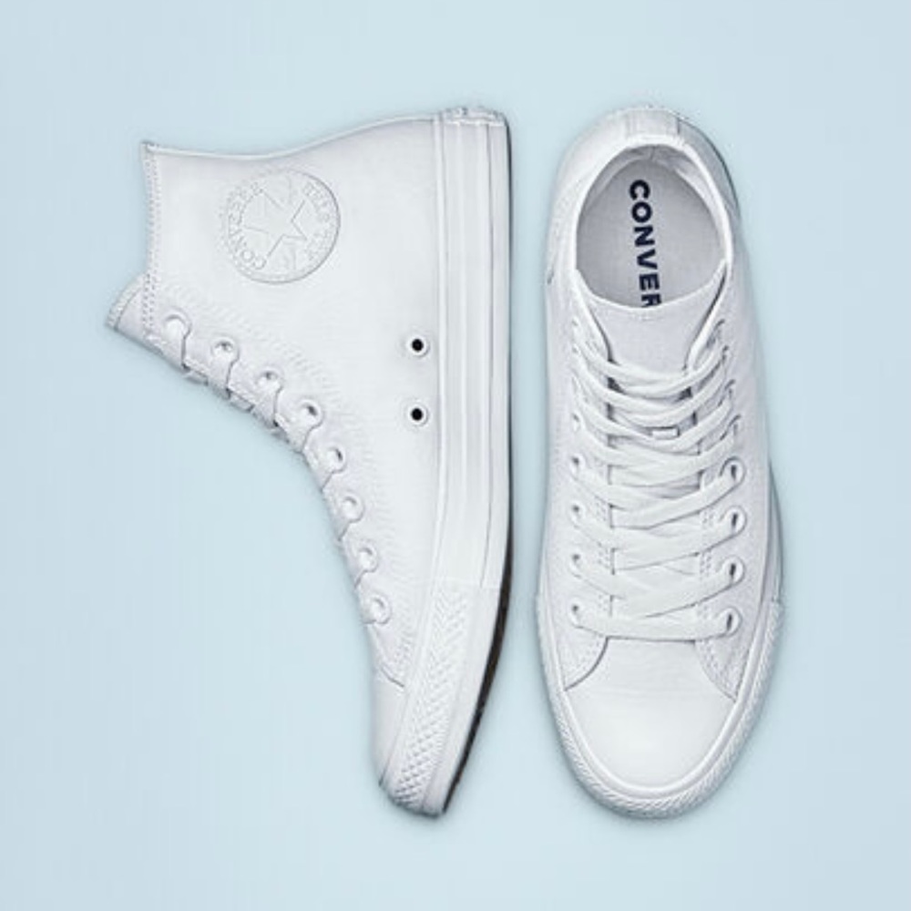 White Monochrome Chuck Taylor All Star Converse